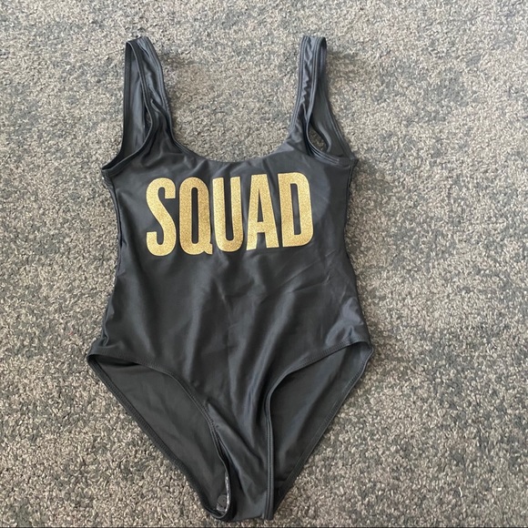 Classy Bride Squad Glitter High Cut monokini - Picture 3 of 4